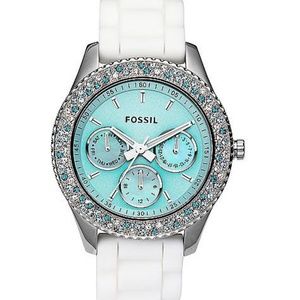 Tiffany Blue / Aqua Fossil Stella Watch